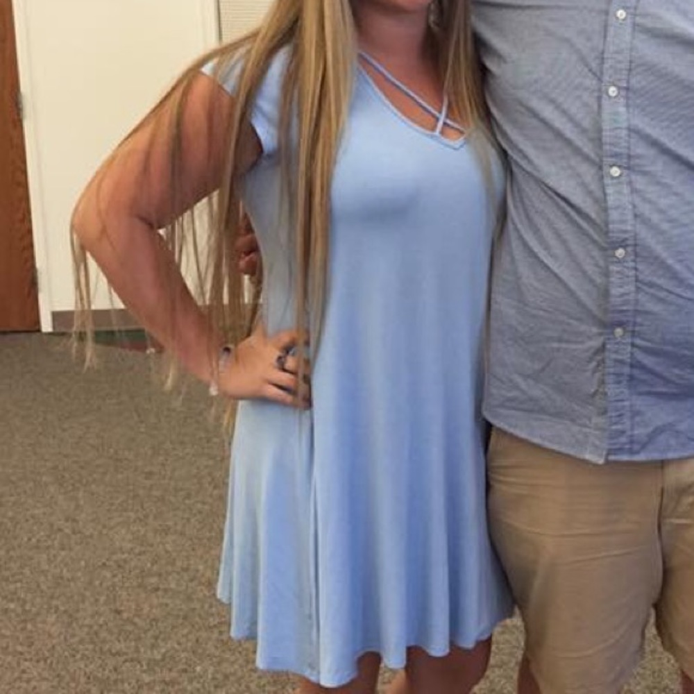 Baby blue dress